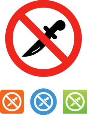 No weapons vector icon clipart