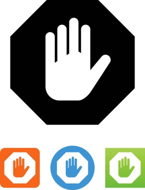 El dur jest vektör simgesi