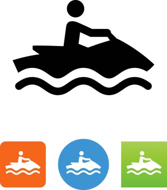 Jet kayakçı su vektör simgesine