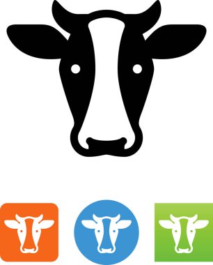 Süt ineği vektör simgesi