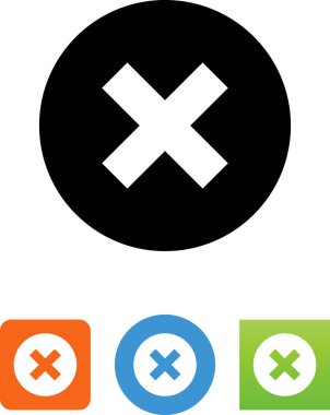 Çarpma X yakın vektör simgesi