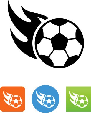 Yanan futbol topu simgesini
