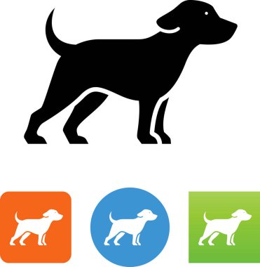 Ayakta köpek vektör simgesi