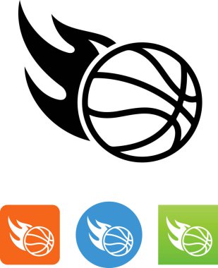 Yanan futbol topu simgesini