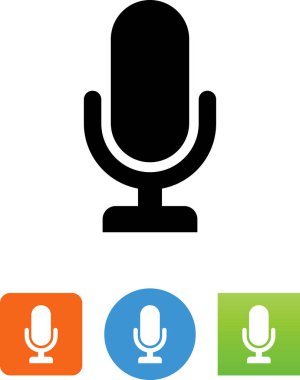 Stüdyo mikrofon vektör simgesi