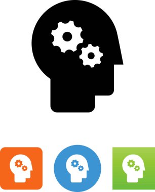 Gears'ı vektör simgesi olan insan kafası