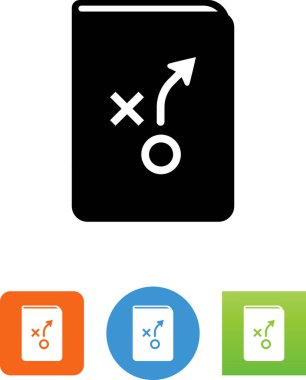 Strateji taktik kitabını vektör simgesi