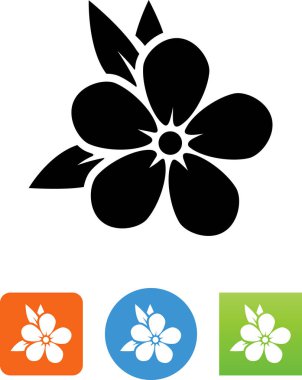 Tropikal çiçek vektör simgesi