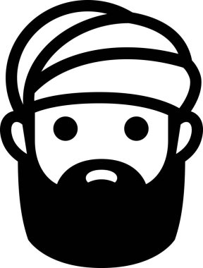 Adam giyen türban simgesi