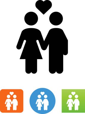 Dating / aşık vektör simgesi kalp
