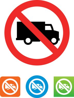 No trucks allowed vector icon clipart