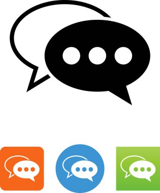 Görüşme kabarcıklar vektör simgesi