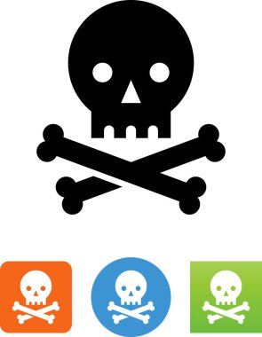Kafatası ve kemiklerin korsan vektör simgesi