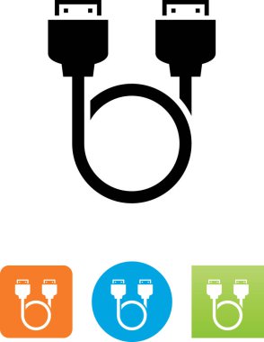 Döngü HDMI kablo vektör simgesi