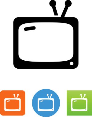 Televizyon ayarlı vektör simgesi
