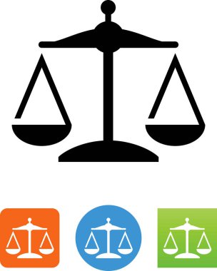 Dengeli ölçekler simge vektör