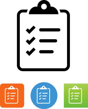 Pano onay işareti listesi simgesini ile