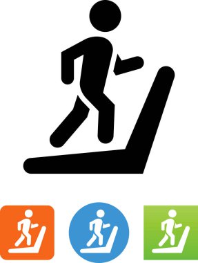 Treadmill egzersiz vektör simgesi