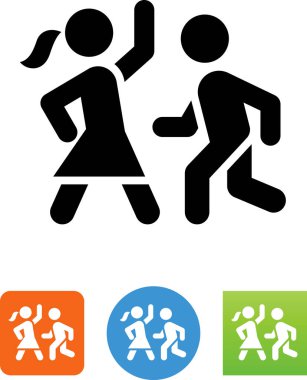 Tanışma vektör simgesi dans