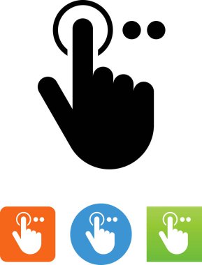 Düğme vektör simgesine basarak parmak