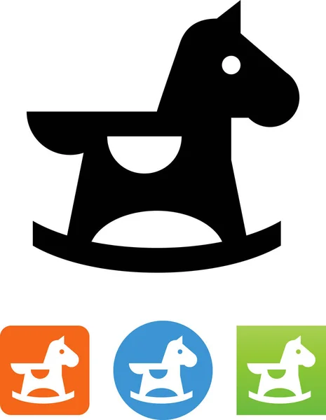 Vector Balanceo Caballo Icono — Vector de stock