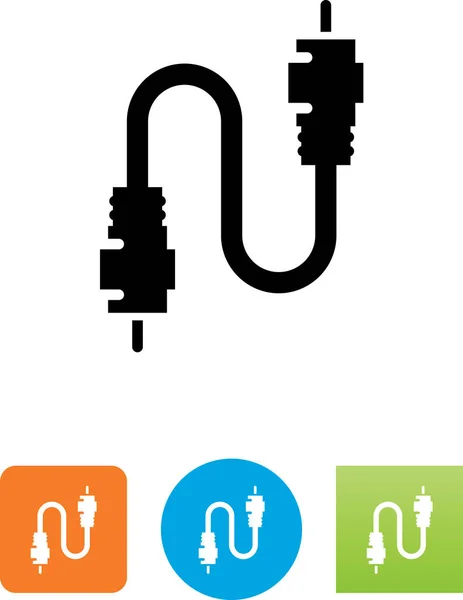 Coaxial Icono Vector Cable — Archivo Imágenes Vectoriales