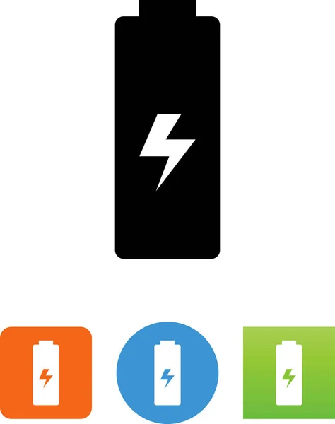 Batterij Met Lightning Bolt Vector Icon — Stockvector