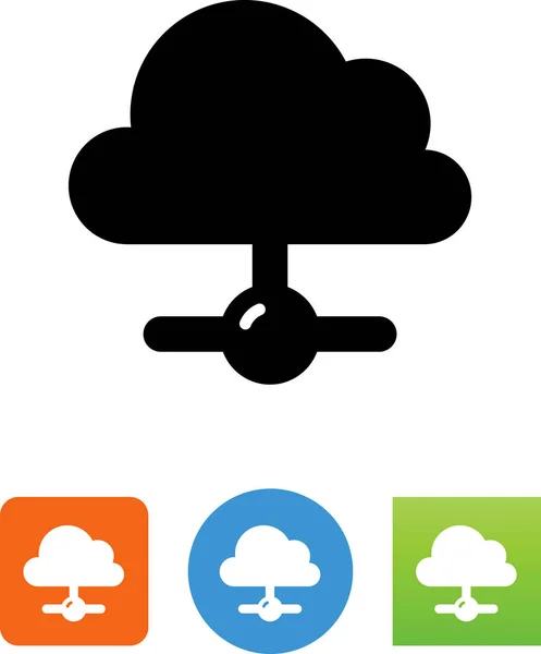 Cloud Connected Network Vector Icon — Stock Vector