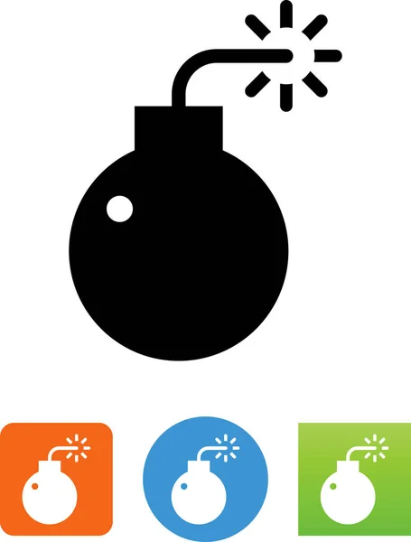 Bomb Lit Fuse Vector Icon — Stock Vector