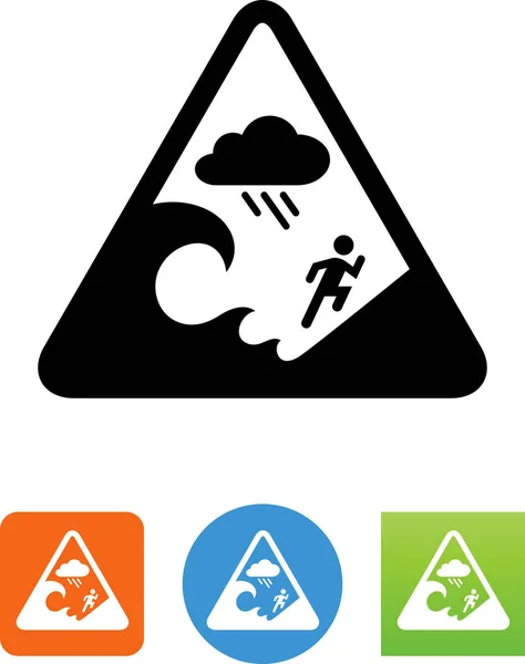 Warnsymbol Für Überschwemmungen — Stockvektor