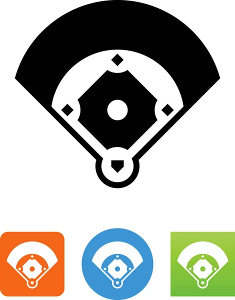 Campo Béisbol Vector Icono — Archivo Imágenes Vectoriales