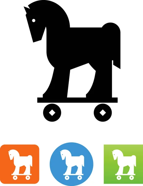 Trojanisches Pferd Symbol Zum Herunterladen Vektorsymbole Für Video Mobile Apps — Stockvektor