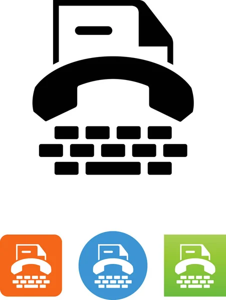 Icona Tastiera Telefono Fax — Vettoriale Stock