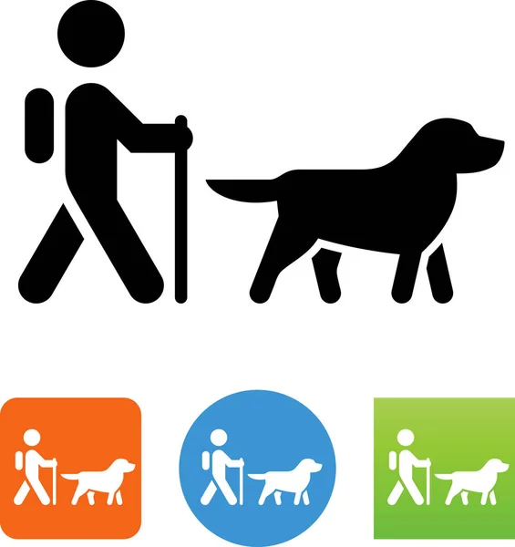 Похід Собакою Векторна Іконка — стоковий вектор