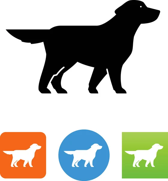 Золотий Значок Собаки Ретривера — стоковий вектор