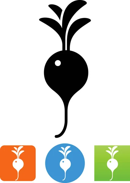 Rábano Icono Vector Vegetal — Vector de stock