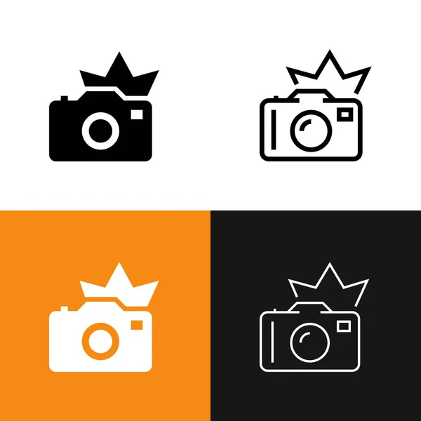 Kamera Flash Icon Set — Stok Vektör