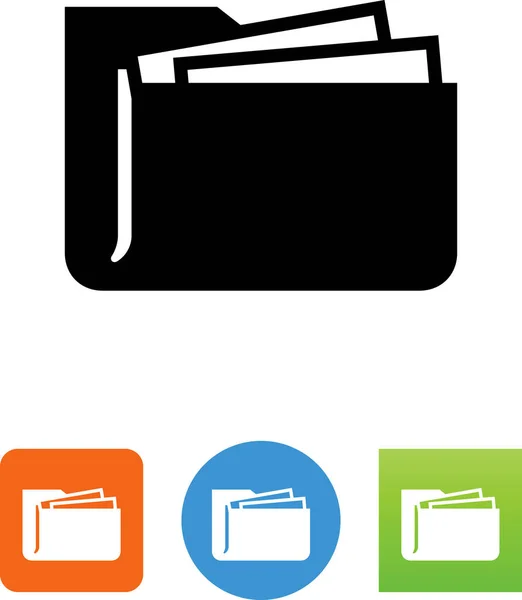 File Folder Vector Icon — Stock Vector