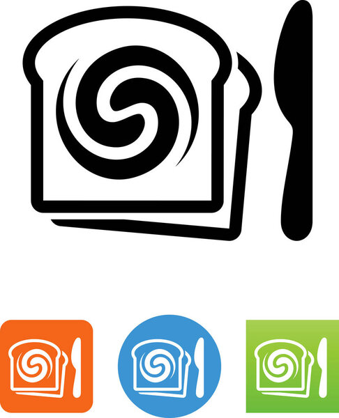 Значок вектора бутерброда с арахисовым маслом и желе
