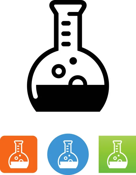 Ciencia Vaso Precipitados Vector Icono — Vector de stock