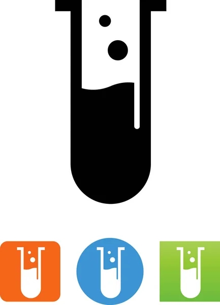 Wetenschap Reageerbuis Pictogram — Stockvector