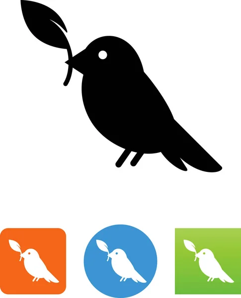 Птица Векторной Иконкой — стоковый вектор