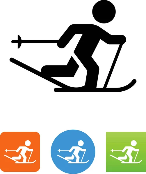 Cross country skier vector icon