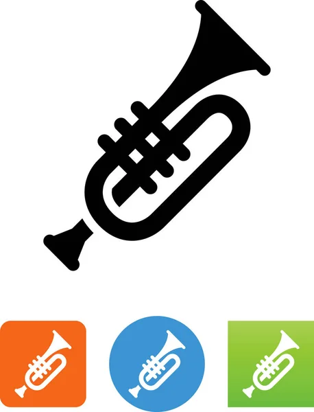 Trumpet Nástroj Roh Vektorové Ikony — Stockový vektor