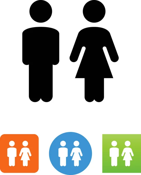 Vektor Symbol Für Mann Und Frau — Stockvektor