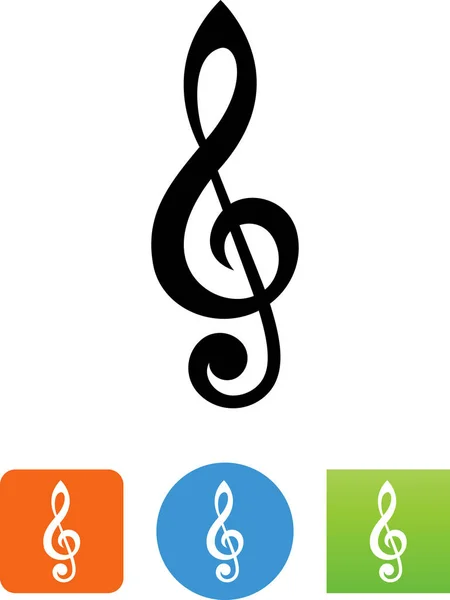 Notenschlüssel Musik Symbol — Stockvektor