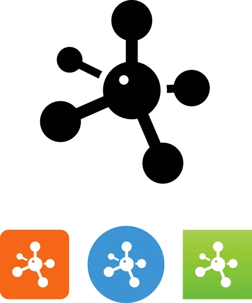 Ícone Químico Vetor Molécula — Vetor de Stock