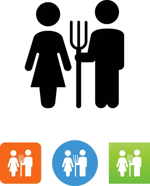 American Gothic Vector Pictogram — Stockvector