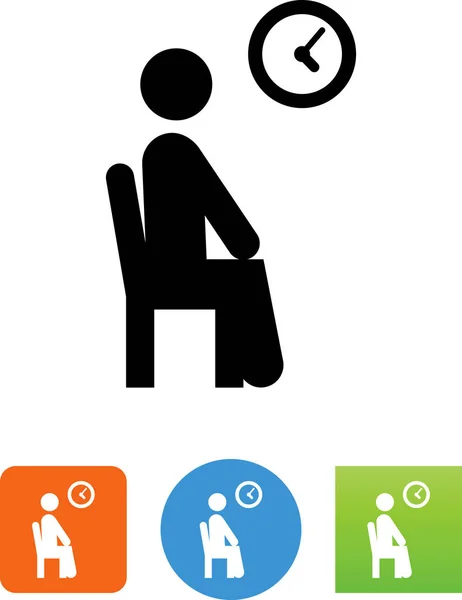 Person Clock Appointment Vector Icon — Stock Vector