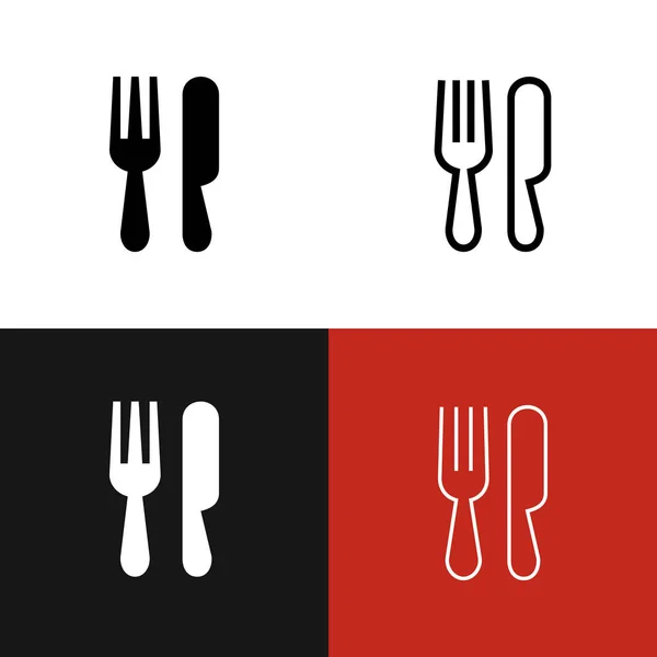 Restaurant Icon Set Illustrazione Vettoriale — Vettoriale Stock